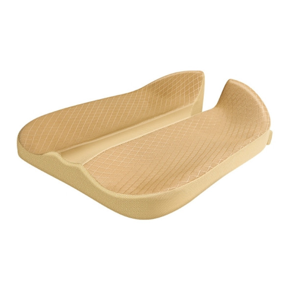 QFC060 V-shaped Car Memory Foam Non-slip Seat Cushion(Khaki)