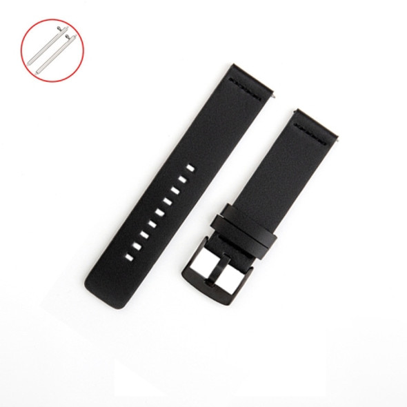 For Samsung Gear S2 Classic Leather Watch Strap(Black)