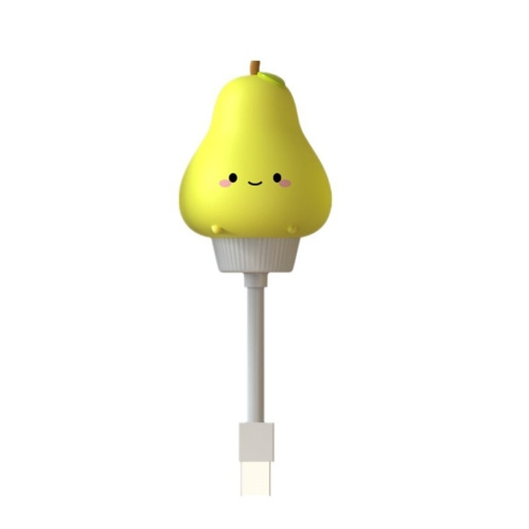Cartoon USB Power Mini Night Light, Style: Remote Control Version(Pear)