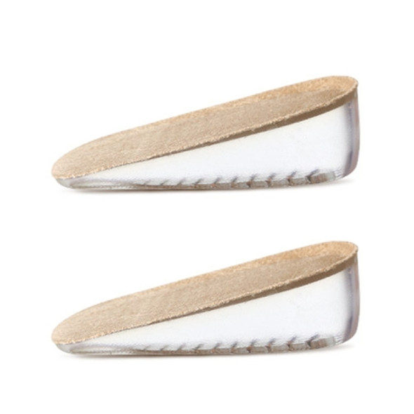 2 Pairs GEL Increasing High Insole Fleece Invisible Increased Pad, Size: S Code 3cm(Apricot)