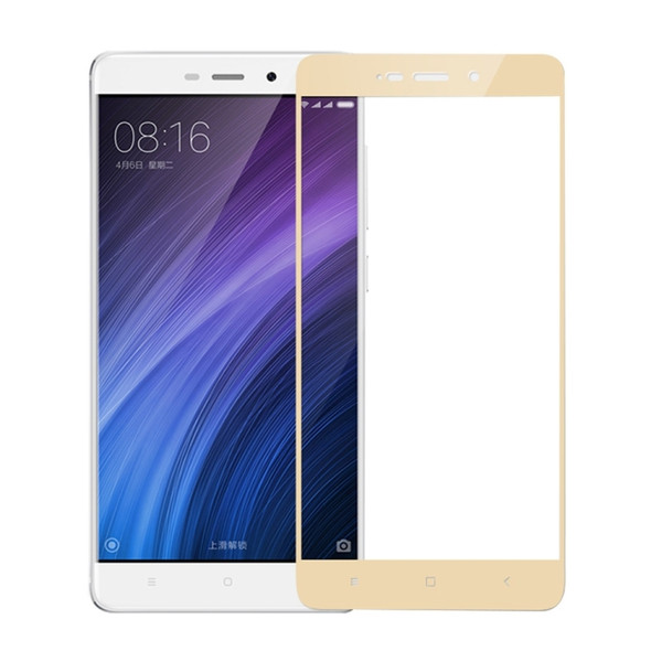 MOFI Xiaomi Redmi 4 0.3mm 9H Hardness 2.5D Explosion-proof Full Screen Tempered Glass Screen Film(Gold)