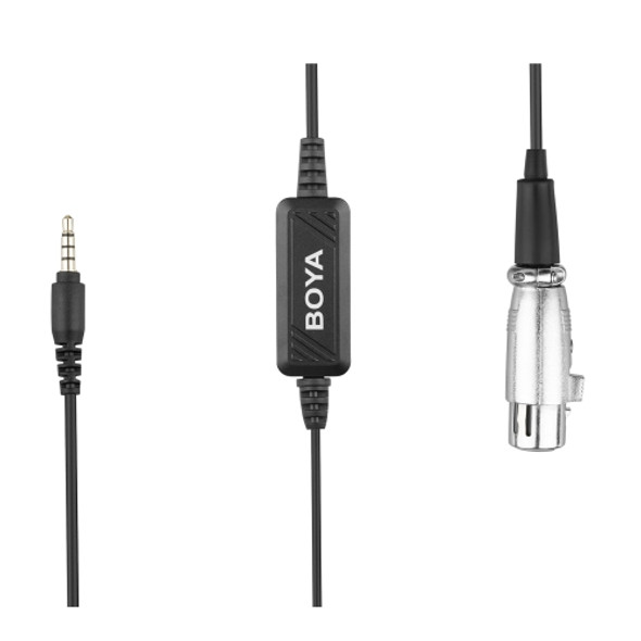 BOYA BY-BCA60 XLR to 3.5mm TRRS Microphone Adapter Cable(Black)