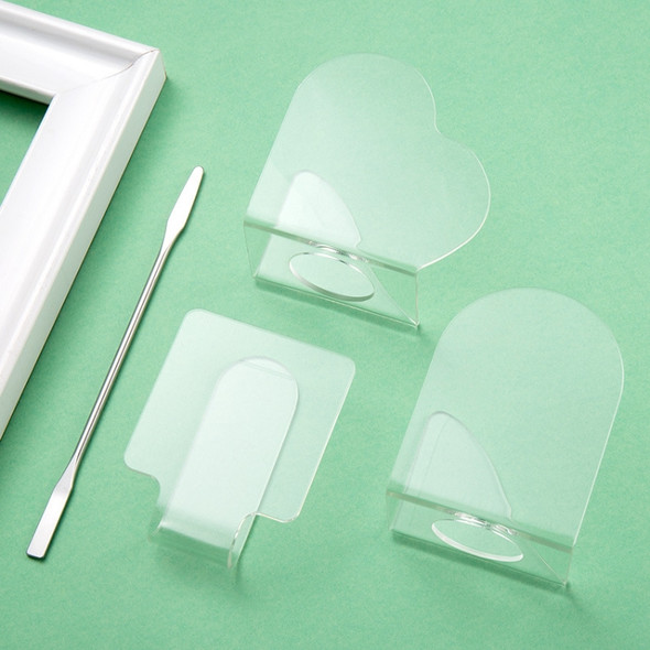 5 PCS Acrylic Makeups Manicure Transparent Palette With Color Stick, Specification: Love Plate+Stick