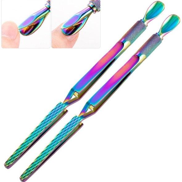 2 PCS X-Shaped Stainless Steel Shaping Clip Nail Art Tools, Specification type: Colorful Titanium Diamond