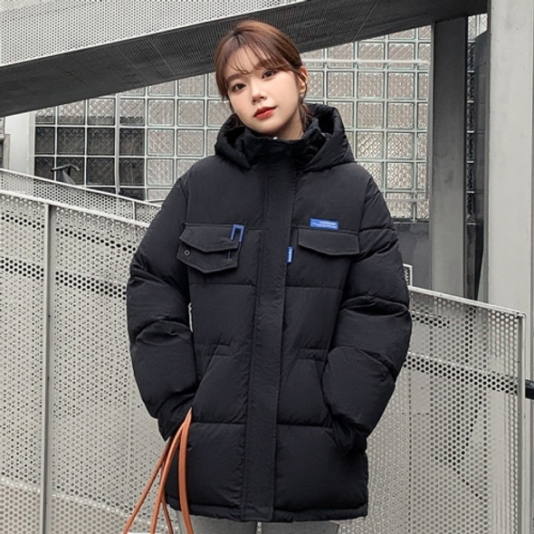 Loose Down Padded Jacket (Color:Black Size:XL)