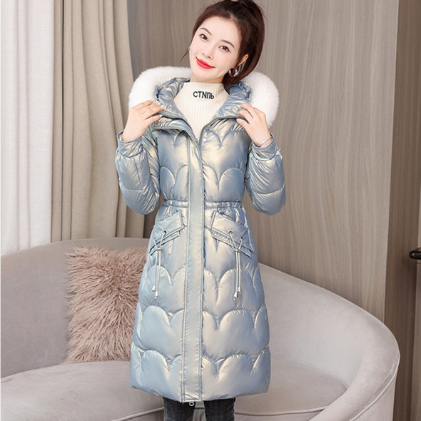 Mid-length Thickening Down Padded Jacket (Color:Green Size:XXL)