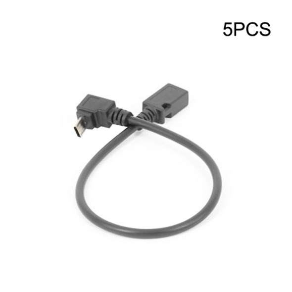 5 PCS 90 Degree Micro Male To Female Extension Cable(Down Bend)