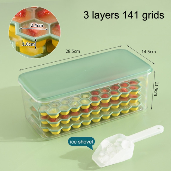 Honeycomb Ice Tray Mould Soft Bottom Silicone Ice Box, Specification: 3 Layers