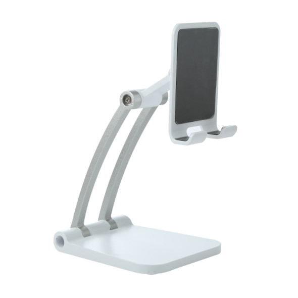 A18 Universal Aluminum Alloy Two-section Folding Mobile Phone Tablet Holder(White)