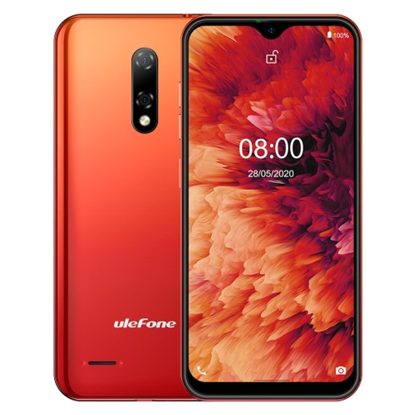 [HK Warehouse] Ulefone Note 8P, 2GB+16GB, Dual Rear Cameras, Face ID Identification, 5.5 inch Android 10.0 MKT6737VW Quad-core up to 1.3GHz, Network: 4G, Dual SIM(Sunset Red)