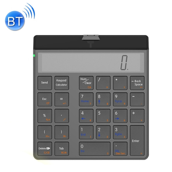 Sunreed KC9001S 29 Keys Financial Office Digital Bluetooth Keyboard With Display, Style: Single Zero Version (Black)