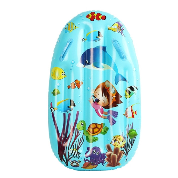 Children Cartoon Inflatable Thickening Water Buoyancy Board(Blue)