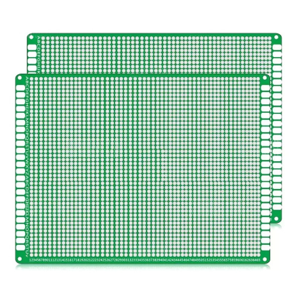 2 PCS LandaTianrui LDTR - WG032 / D5 Double-sided Glass Fiber Prototyping Breadboard PCB Board, Size: 12 x 18cm