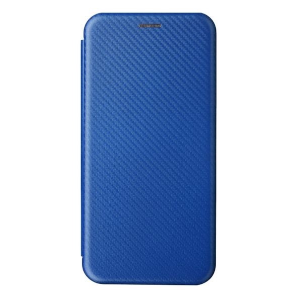 For Blackview A55 Carbon Fiber Texture Magnetic Horizontal Flip PU Phone Case(Blue)