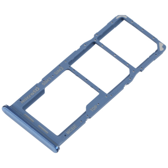 SIM Card Tray + SIM Card Tray + Micro SD Card Tray for Samsung Galaxy M32 SM-M325 (Blue)