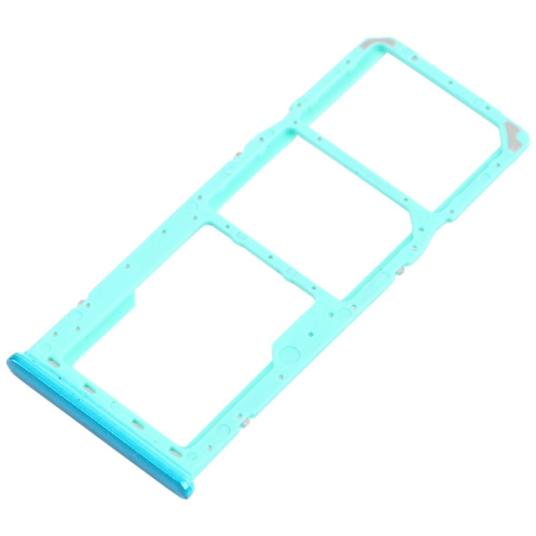 SIM Card Tray + SIM Card Tray + Micro SD Card Tray for Samsung Galaxy M21 SM-M215 (Blue)