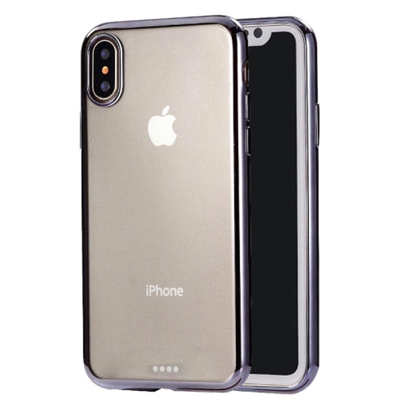 Ultra-thin Electroplating TPU Protective Case for  iPhone XS Max(Black)