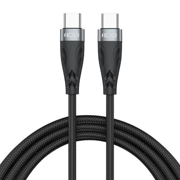 ADC-008 100W USB-C / Type-C to USB-C / Type-C Fast Charge Data Cable, Cable Length:2m(Black Grey)