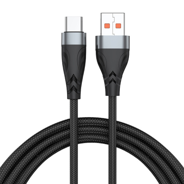 ADC-008 66W USB to USB-C / Type-C Fast Charge Data Cable, Cable Length:1m(Black Grey)