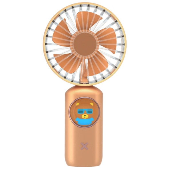 S3198 Mini Outdoor Portable USB Handheld Fan(Brown)