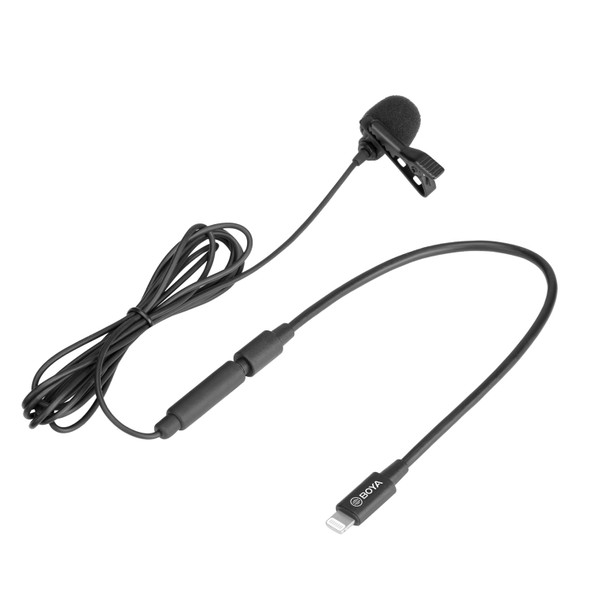 BOYA BY-M2 8 Pin Interface Omnidirectional Lavalier Microphone(Black)