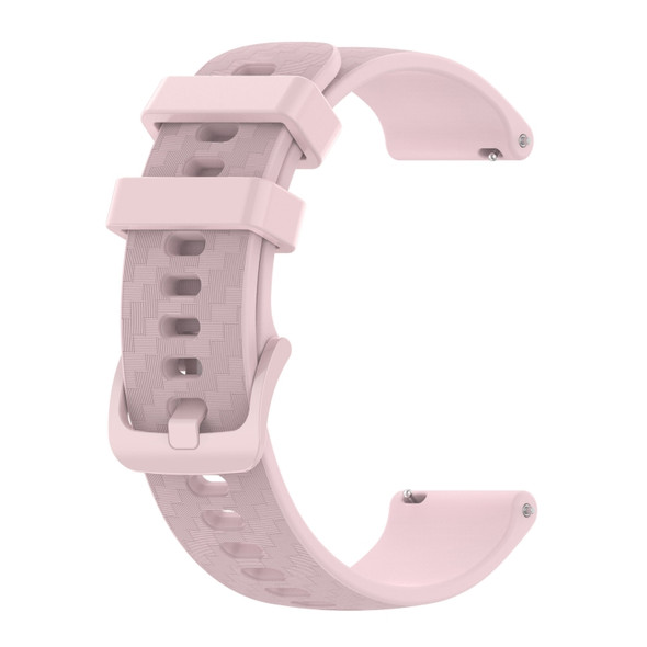 For Samsung Galaxy Watch 42mm 20mm Carbon Fiber Striped Silicone Strap(Pink)