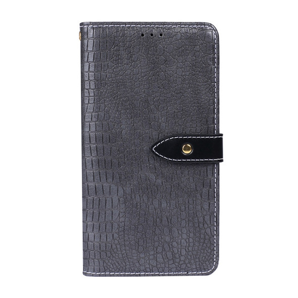 For vivo iQOO 9 idewei Crocodile Texture Leather Phone Case(Grey)