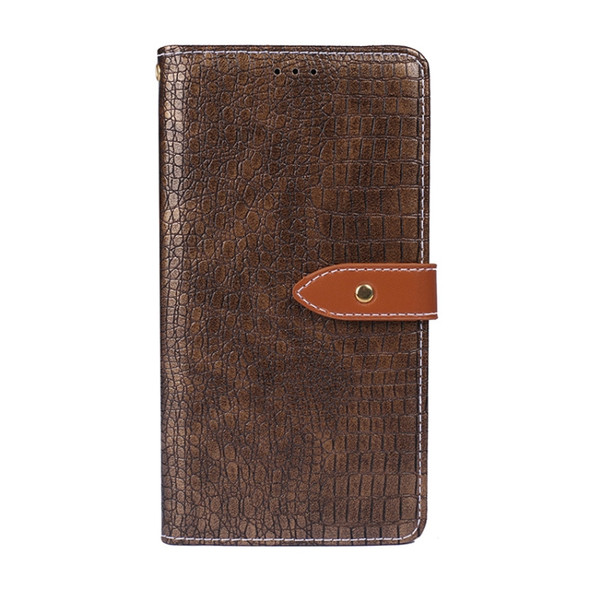 For Nokia G21 idewei Crocodile Texture Leather Phone Case(Ebony)