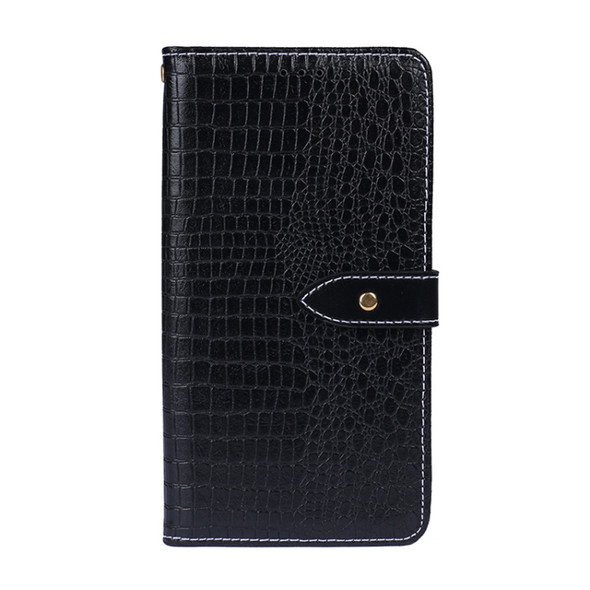 For Motorola Edge S30 idewei Crocodile Texture Leather Phone Case(Black)