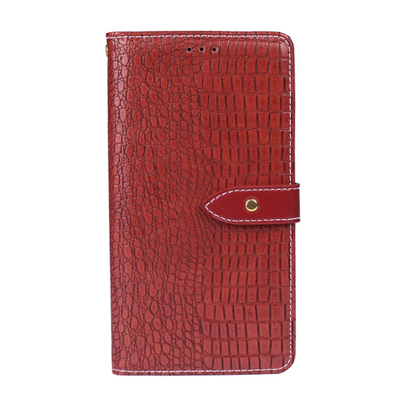 For Motorola Edge S30 idewei Crocodile Texture Leather Phone Case(Red)