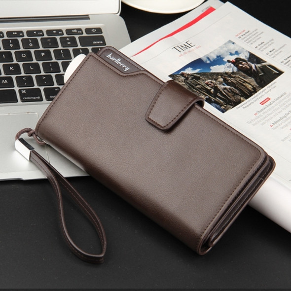 Baellerry Casual Wallet Long Clutch Tri-fold Wallet Multifunctional Phone Bag For Men(Brown )