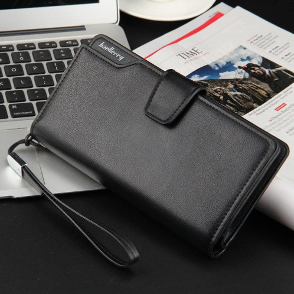 Baellerry Casual Wallet Long Clutch Tri-fold Wallet Multifunctional Phone Bag For Men(Black )