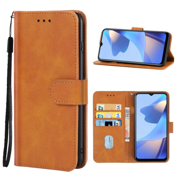 Leather Phone Case For OPPO A16(Brown)