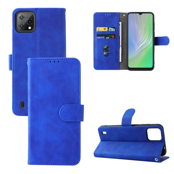 For Blackview A55 Skin Feel Magnetic Buckle Leather Phone Case(Blue)