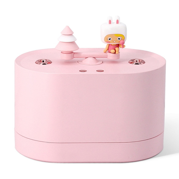Geometry Band Music Box Large Fog Volume Hydrating Humidifier, Style: Plug Model(Pink)