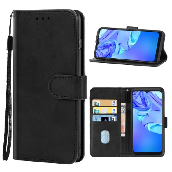 Leather Phone Case For TCL 305(Black)