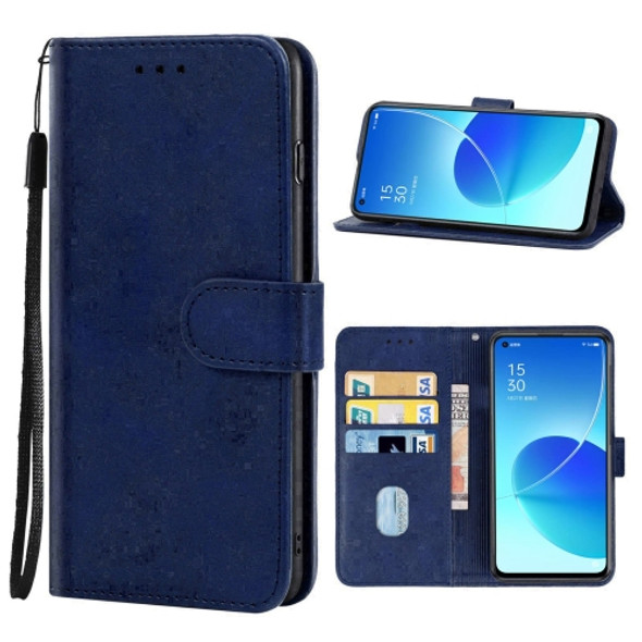 Leather Phone Case For OPPO Reno6 Pro 5G(Blue)
