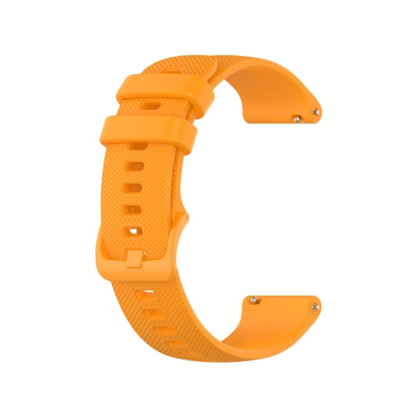 For Ticwatch Pro 3 Checkered Silicone Strap(Yellow)