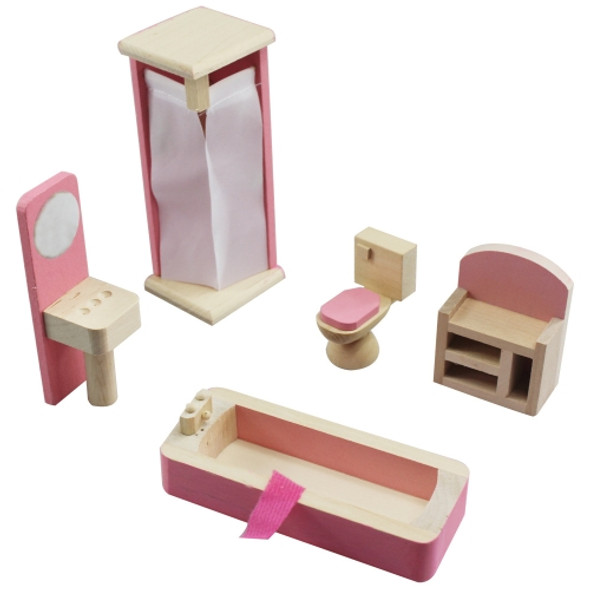 Pretend Play Mini Simulation Children Small Furniture Doll House Toy(Bathroom)