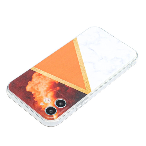 Stitching Marble TPU Phone Case For iPhone 11(Orange)