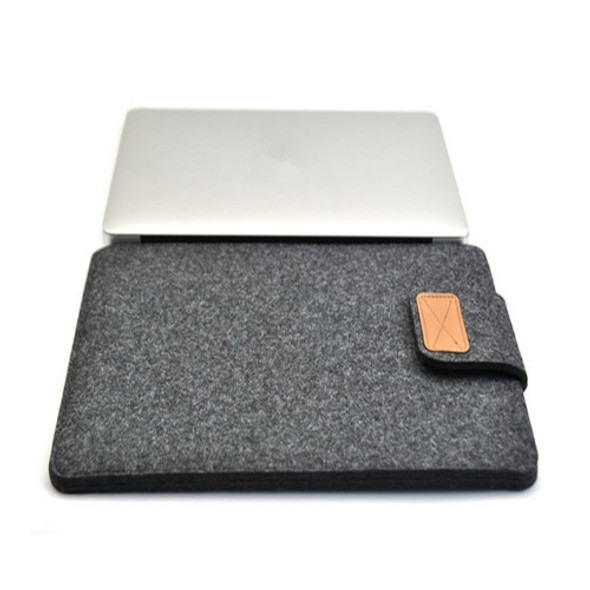 Vertical Felt Laptop Bag Tablet Sleeve Bag, Size: 14 Inch(Dark Gray)