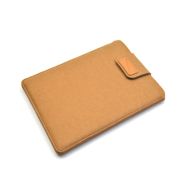 Vertical Felt Laptop Bag Tablet Sleeve Bag, Size: 15 Inch(Khaki)