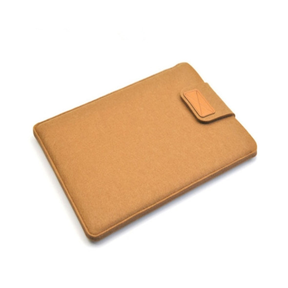 Vertical Felt Laptop Bag Tablet Sleeve Bag, Size: 14 Inch(Khaki)