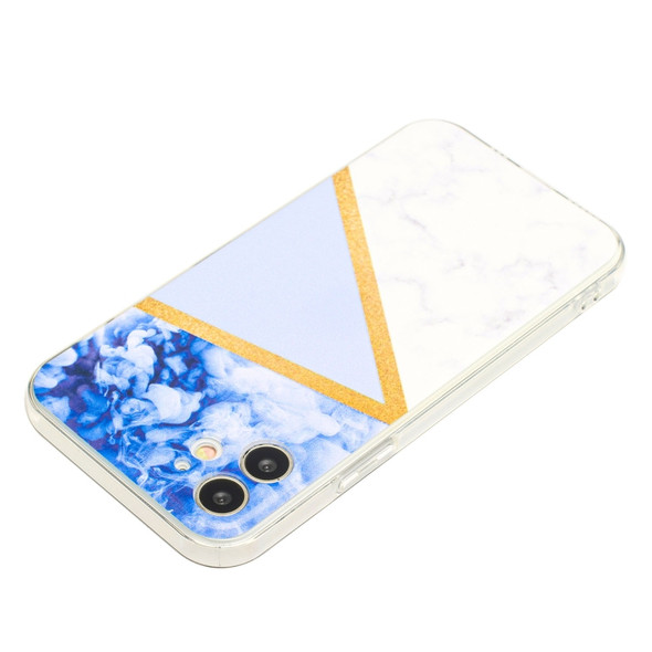 Stitching Marble TPU Phone Case For iPhone 11(Purple)