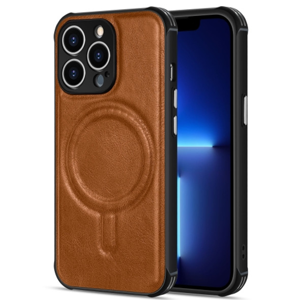 Crazy Horse Cowhide Leather Magnetic Phone Case For iPhone 11 Pro Max(Brown)