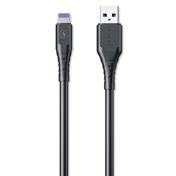 WK WDC-152 6A 8 Pin Fast Charging Data Cable, Length: 1m (Black)