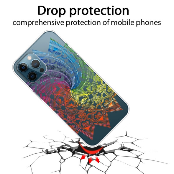 Gradient Lace Transparent TPU Phone Case For iPhone 11(Whirlwind Colorful)