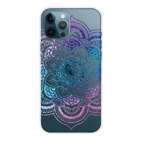 Gradient Lace Transparent TPU Phone Case For iPhone 11(Purple Blue Red)