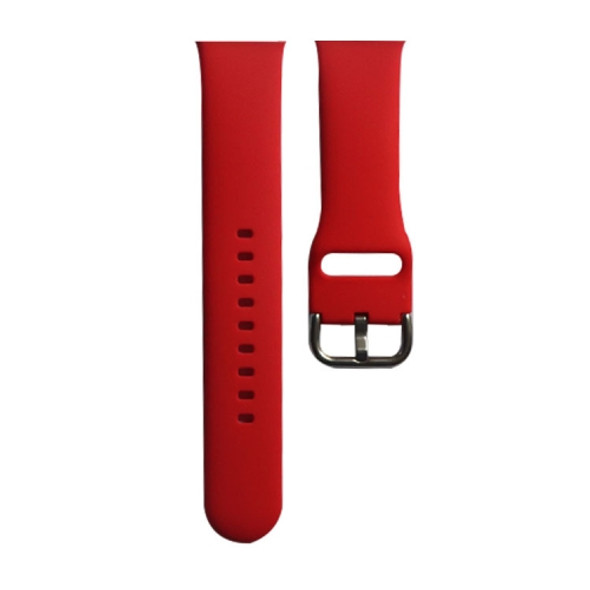 Silicone Watchband, Size: 140mm For Apple Watch Series 7 45mm / 6&SE&5&4 44mm / 3&2&1 42mm(Red)