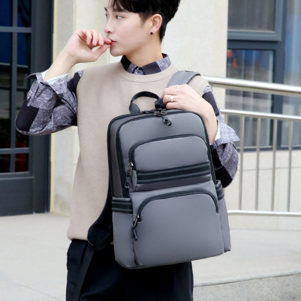 Men Anti-Skinning Backpack Portable Outdoor Casual Sports Shoulder Bag(Gray Large)